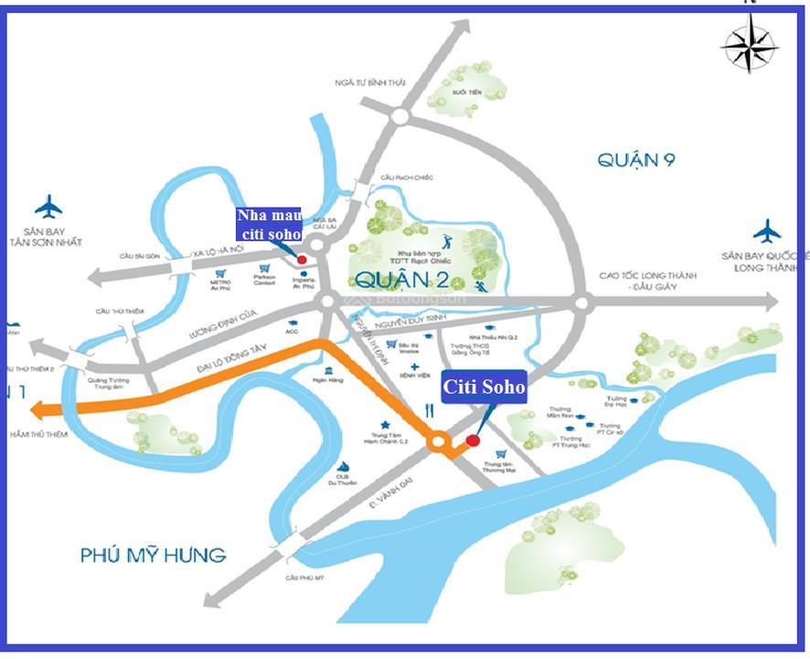 Cho thuê căn hộ 2pn 1wc citisoho giá rẻ quận 2 nguyễn thị định
