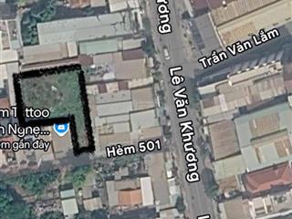 Đất thổ cư mặt tiền hẻm 800m2 lê văn khương, quận 12