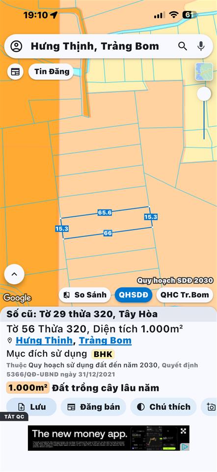 Bán đất giá siêu hời tại vành đai 4, 6,6 tỷ, 3000m2, mặt tiền 45m