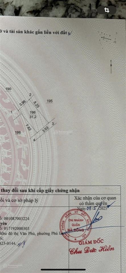 Bán nhà lê lợi  gần chợ hà đông. dt32m. chỉ 7,1 tỷ. mt gần 4m. 20m ra mặt phố lê lợi.  096913949
