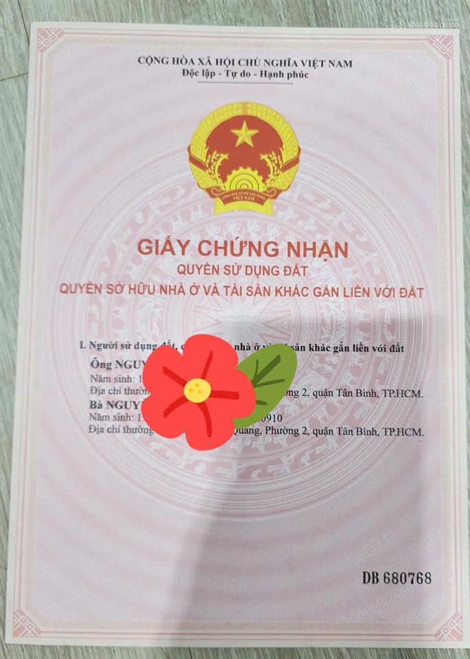 Hxh 6m cách mt 1 căn, nguyễn văn khối, lê văn thọ, 6x18m cn 100m2, 3l 15p, thu nhập 50tr, ~ 10 tỷ