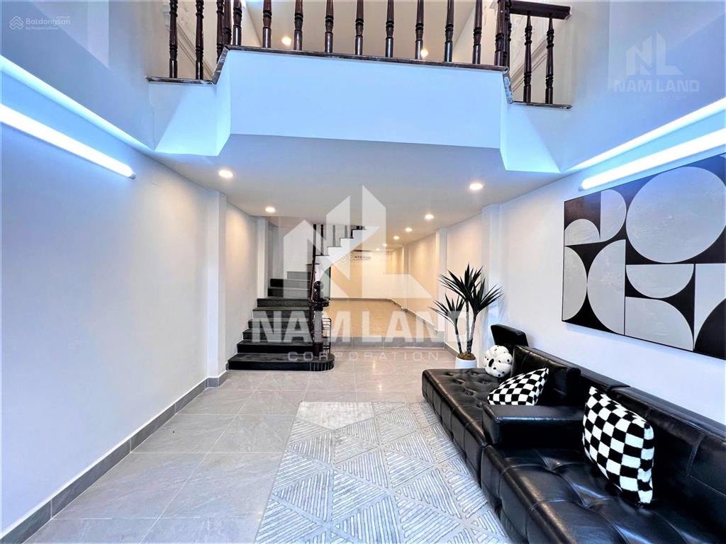 Cho thuê nhà mới 100%, trệt 3 lầu, 6pn,6wc,giá 25tr