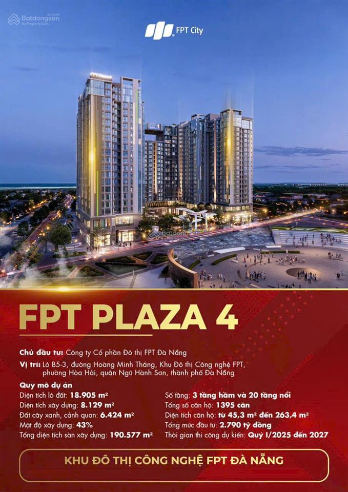 Fpt plaza 4  căn ngoại giao giá tốt nhất, view đẹp hiếm có