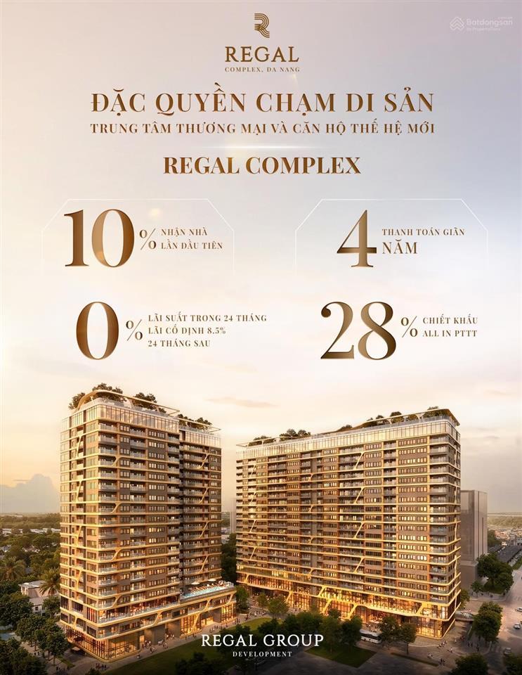 Chỉ cần 360 triệu ký ngay hđmb căn hộ 1pn+ regal complex đà nẵng