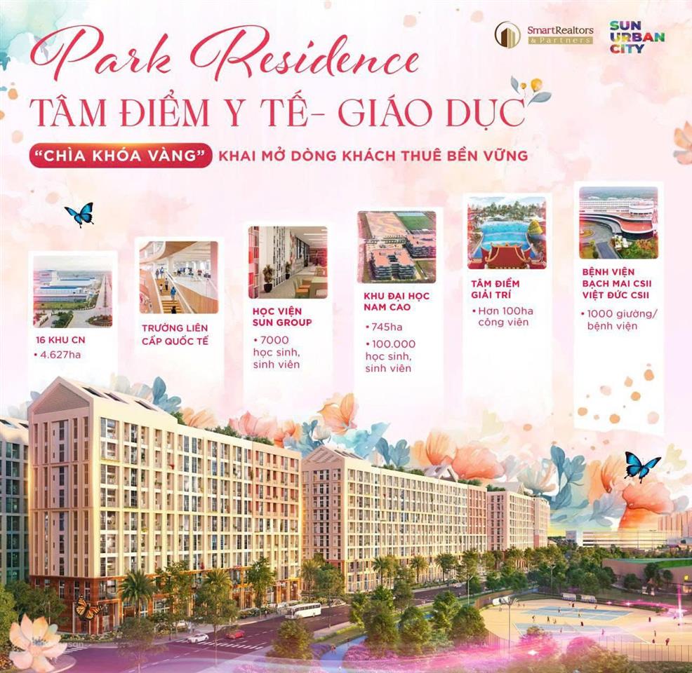Chính thức mở bán p24  p25  p26 sun urban city | vị trí đẹp nhất cạnh đại  lộ hoa