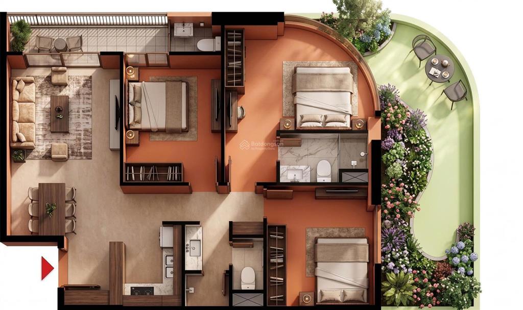 Căn hộ 2pn cao cấp tại fours tower view sông đẳng cấp, sát biển & trung tâm đà nẵng
