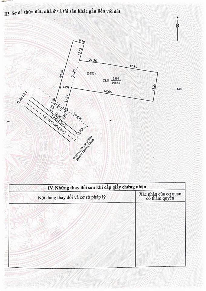 Chính chủ cần bán lô đất mặt tiền, có nhà cấp 4, sổ hồng, thích hợp làm nhà xưởng, xây biệt thự