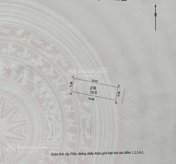 Bán đất sát đường 3, đông anh, giá siêu hời 7,2 tỷ, 70m2, mặt tiền 4.38m