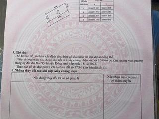 Nhỉnh 2 tỷ bán đất  xóm sằn  cổ loa  đông anh  hà nội. dt 33.6m2. mt 9m