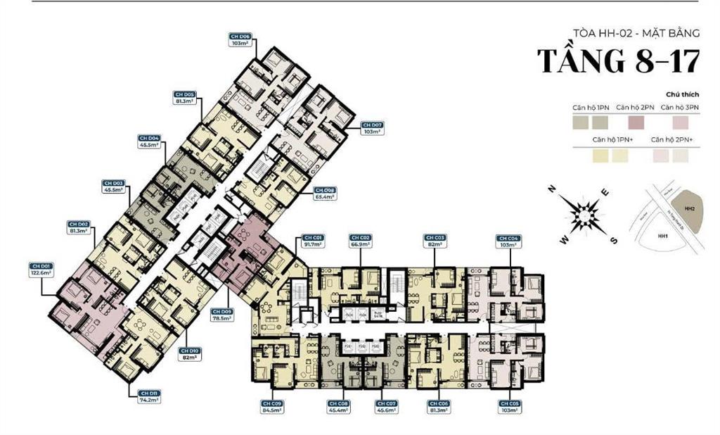 Bán cc tại tháp đôi kepler land, 6,7 tỷ, 73m2, 2pn, 2wc