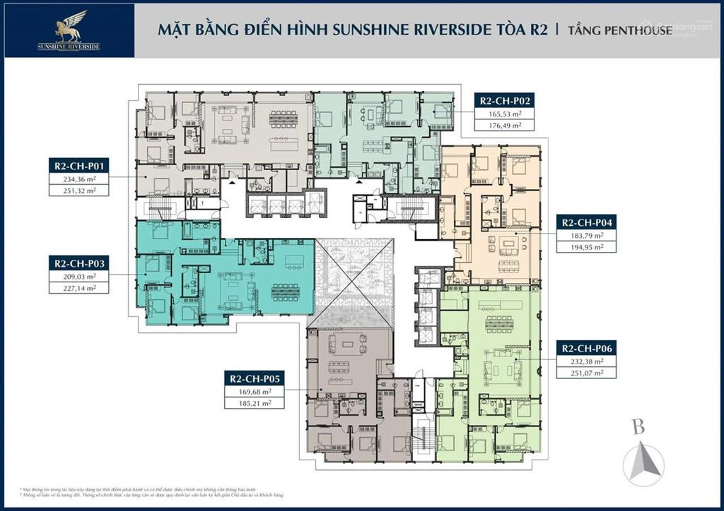 Bán căn penhouse sunshine riverside  dt 210m2  4pn 3vs. nội thất cơ bản. sẵn sổ. có slot oto