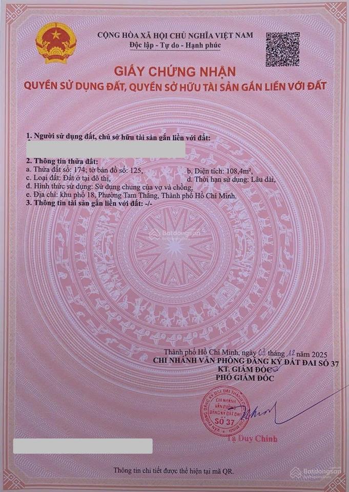 Chính chủ bán đất nguyễn an ninh  mt 6m  hẻm ô tô  gần trường, chợ rất tiện