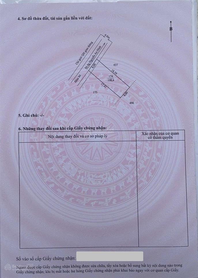 Chính chủ bán đất nguyễn an ninh  mt 6m  hẻm ô tô  gần trường, chợ rất tiện