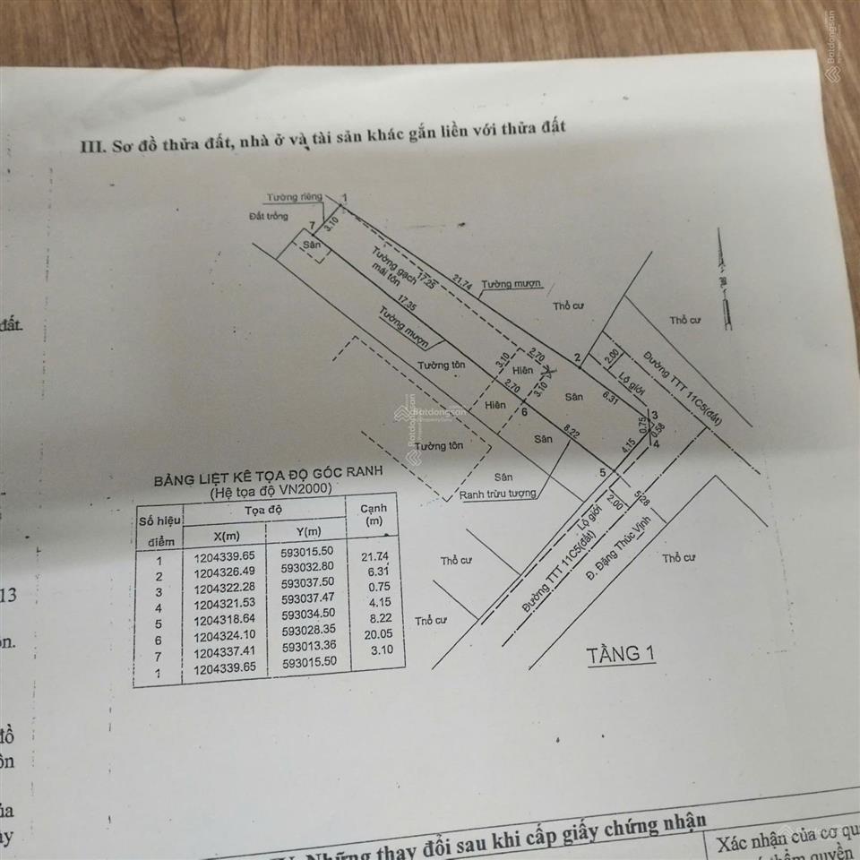 Bán nhà riêng 4 tỷ, 116.5m2, đặng thúc vịnh, thới tam thôn, hóc môn, giá tốt, đẹp