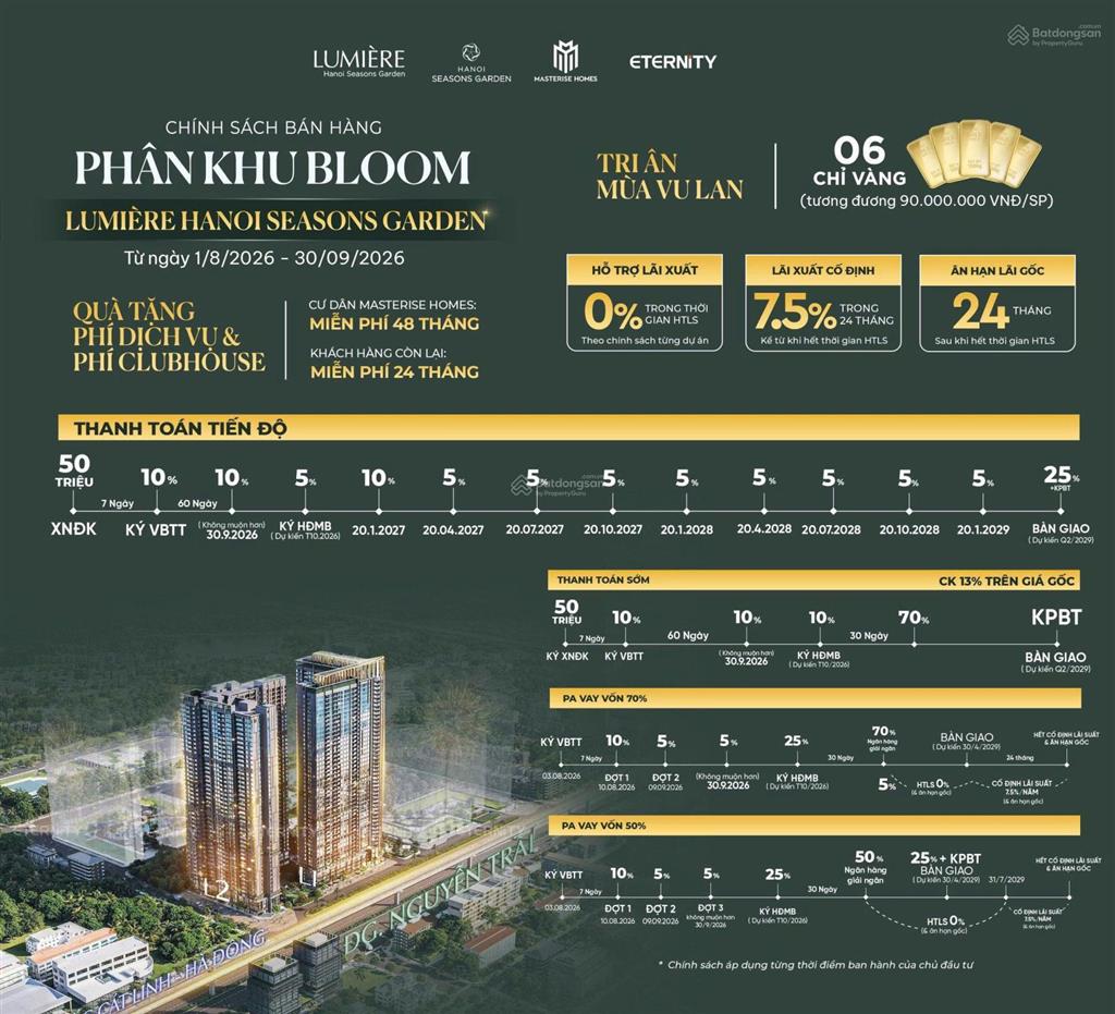 1pn+1mr 83,1m2 12tỷ view thoáng lumiere hanoi seasons garden hha2318
