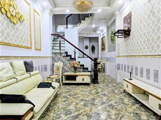 Hẻm xe hơi đối diện cityland nhà 4 tầng mới đẹp, khu dân trí cao