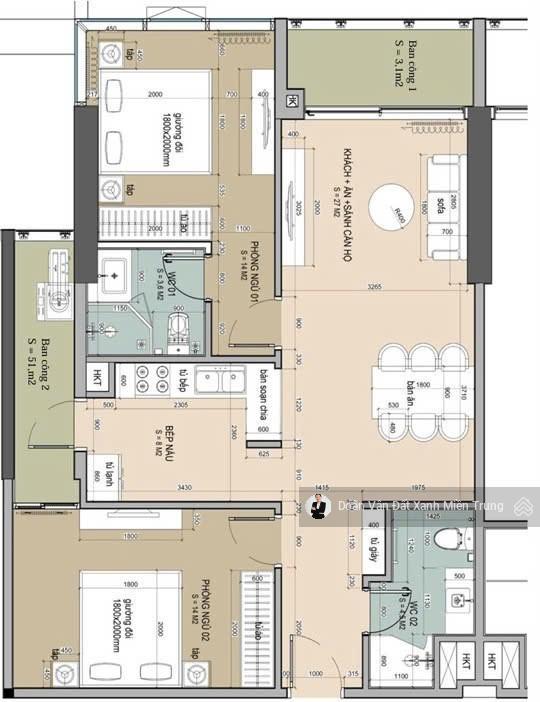 Căn hộ tầng 29 view sông cổ cò không gian sống đẳng cấp tại newtown diamond