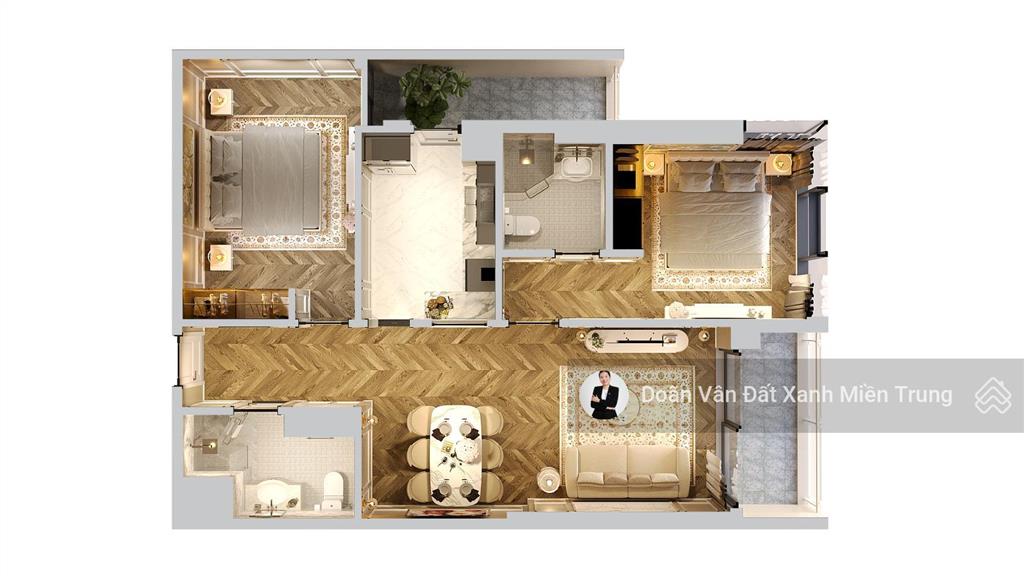 Căn hộ tầng 29 view sông cổ cò không gian sống đẳng cấp tại newtown diamond
