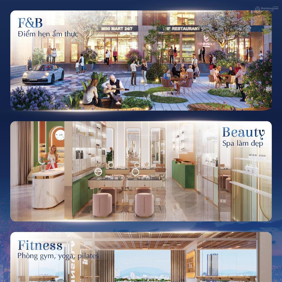 Căn hộ khối đế peninsula sông hàn đà nẵng đơn giá 65 tr.m2, sở hữu lâu dài và khai thác dòng tiền