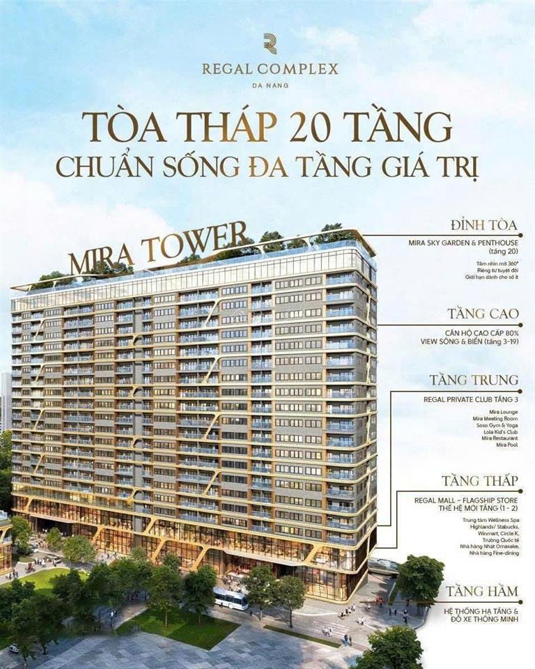Tận hưởng chất sống xa xỉ tại regal complex 2pn 83,3m view sông kề biển, full nội thất liền tường