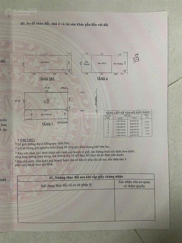Cực hiếm góc 2 mt bạch đằng, ngang 5,75m, 4 tầng, kd đỉnh, hđt 50 triệu giá hạ đáy 26,9 tỷ tl