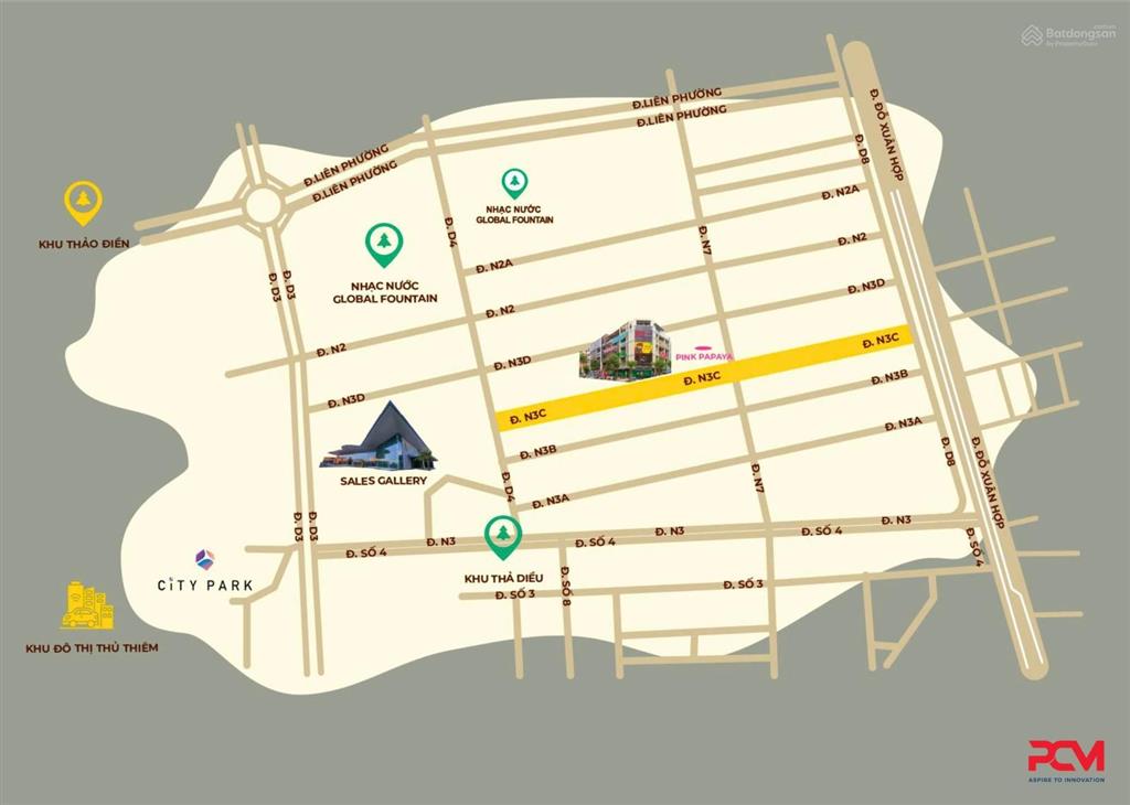 (the global city) cho thuê văn phòng, mặt bằng kinh doanh hiện đại giá chỉ từ 350.000/m2/tháng