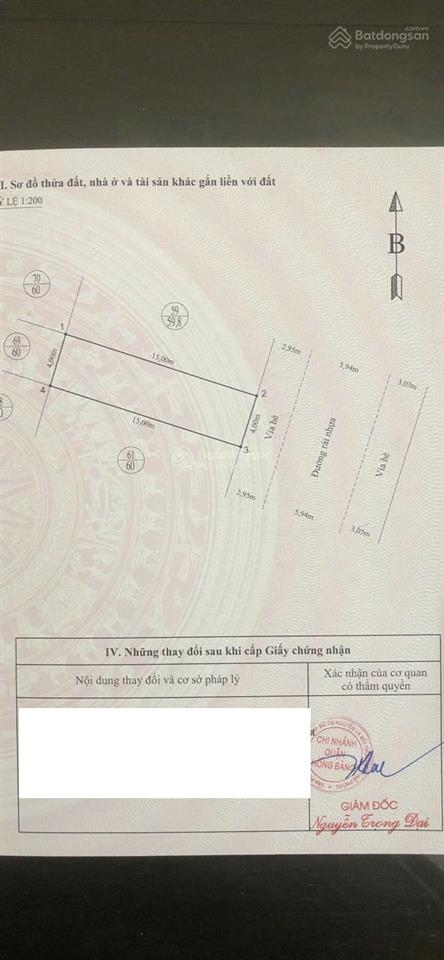Bán đất tại lô số 60, tdp an trì 2, hồng bàng, 2,9 tỷ, 60 m2, hàng hiếm uy tín