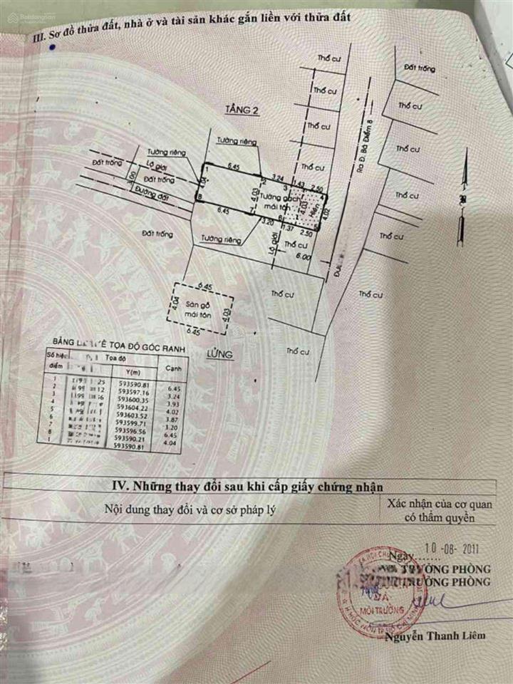Chỉ 2.6 tỷ nhà 2 tầng 55m xã bà điểm