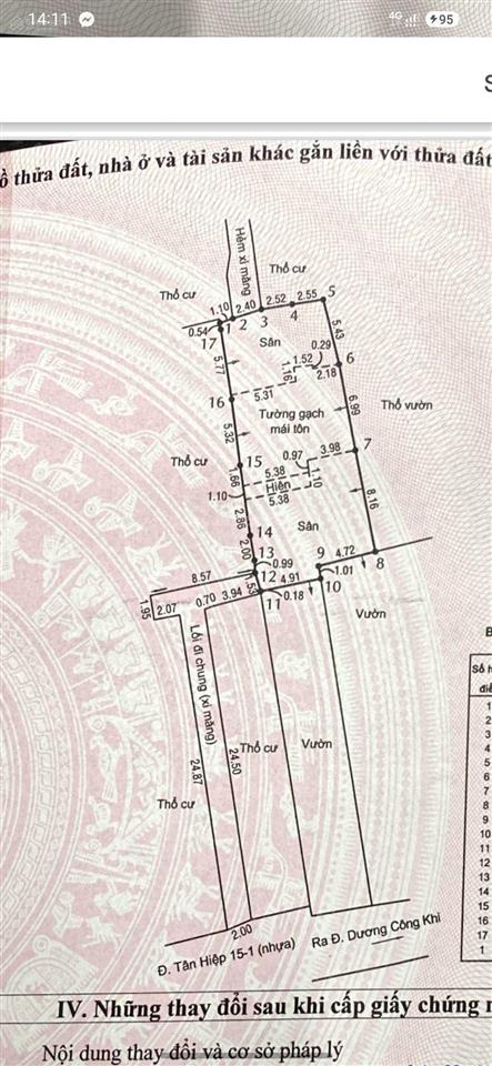 Chủ ngộp hạ giá bán nhanh 197m2 đất thổ cư chỉ 3.85 tỷ xã tân hiệp cũ. gần nhà máy nước tân hiệp