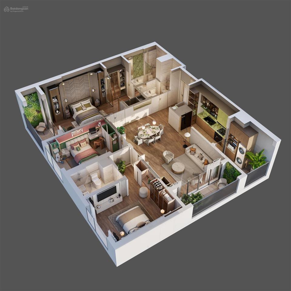 Căn hộ 3pn hinode royal park the flame vine hoài đức 116m2 view biệt thự giá 9,02 tỷ  0961 584 ***