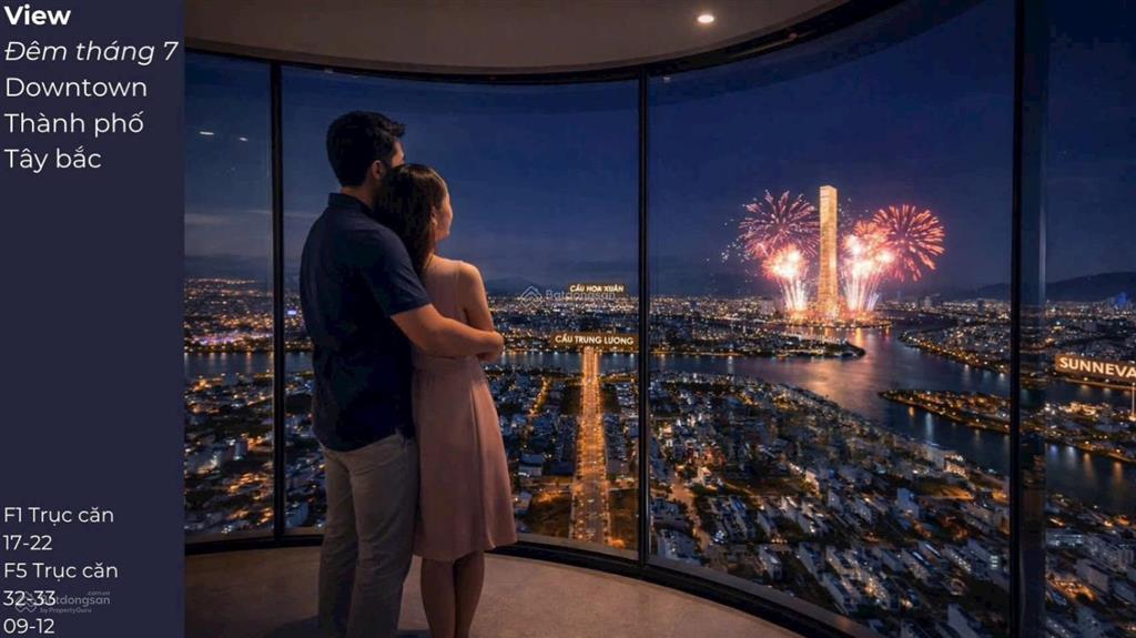Độc quyền! căn góc 3pn sân vườn view sông, pháo hoa sun fours tower chỉ 4,924 tỷ