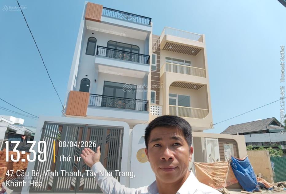 Nhà đẹp 3 tầng đường rộng 6,5m phường tây nha trang, khánh hòa. sổ hồng hoàn công