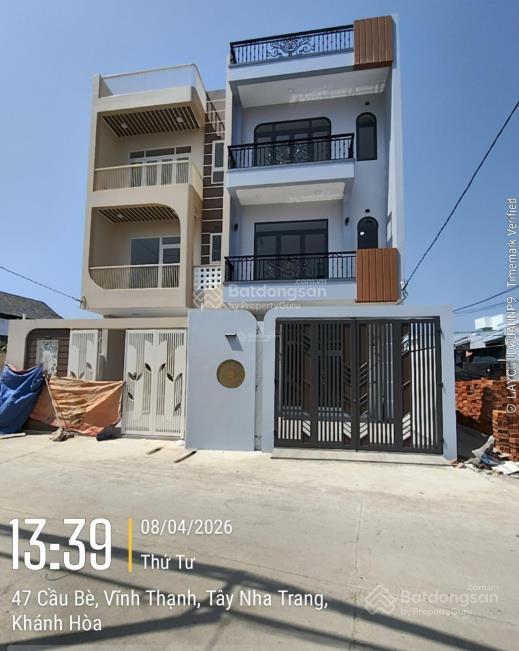 Nhà đẹp 3 tầng đường rộng 6,5m phường tây nha trang, khánh hòa. sổ hồng hoàn công