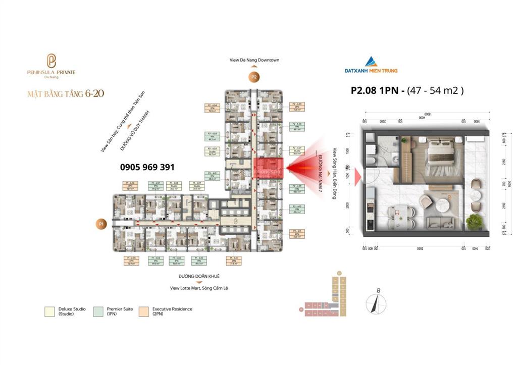 Peninsula private đà nẵng nhận booking căn view sông hàn, biển mỹ khê, giá dự kiến từ 65tr/m2