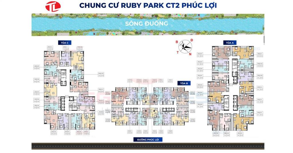 Bán cc ruby park, đường phúc lợi, 3,1 tỷ, 45m2, view đẹp, giá ưu đãi