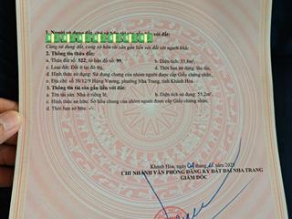 Hàng hiếm. bđs biển nha trang. hẻm hùng vương