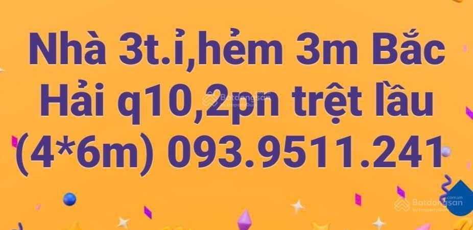 Giảm 500tr, cần bán nhà 24m2, trệt, lầu, bắc hải q10