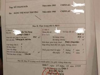 Giảm 250tr, cần bán gấp nhà 2 tầng trần văn đang q3