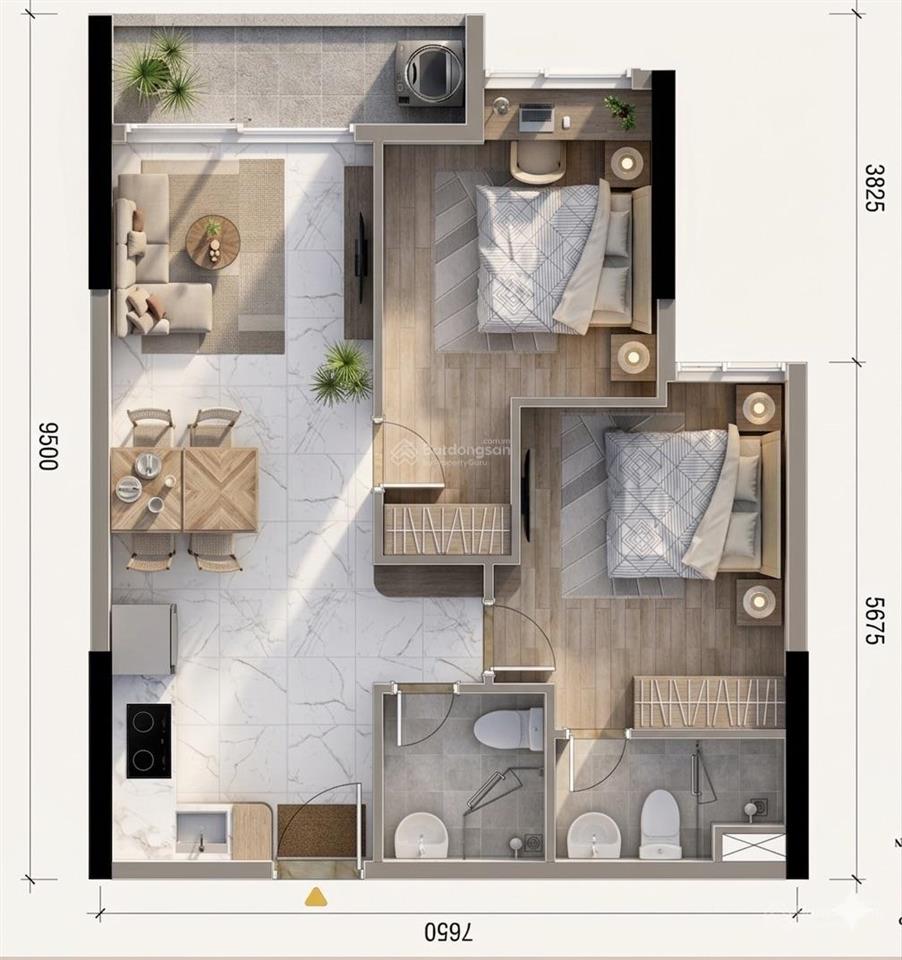 Ưu đãi đặc biệt voucher thanh toán + 2,5 chỉ vàng. trọn view landmark 81 tại bcons newsky
