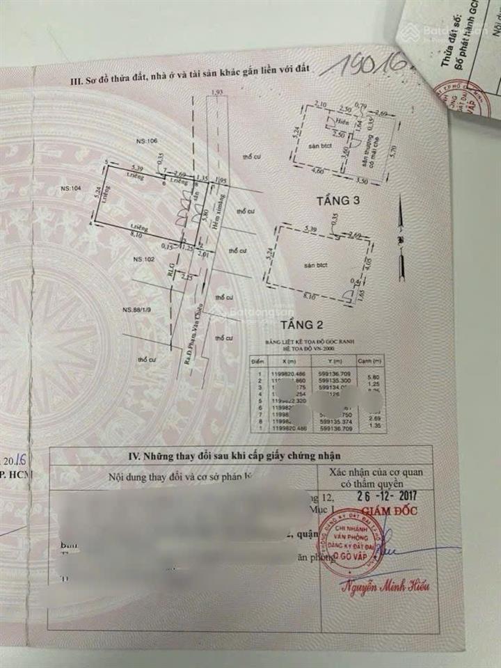 Full nội thất ở ngay  ngang gần 6m  3 tầng btct  đường số 4 gv  5.79tỷ (tl)