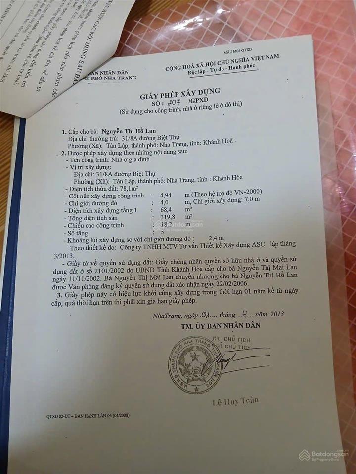 Bán khách sạn đường biệt thự đang cho thuê 60tr/tháng