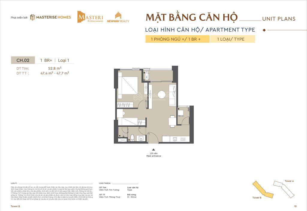 Căn hiếm trên thị trường tại dự án masteri đối diện lotte