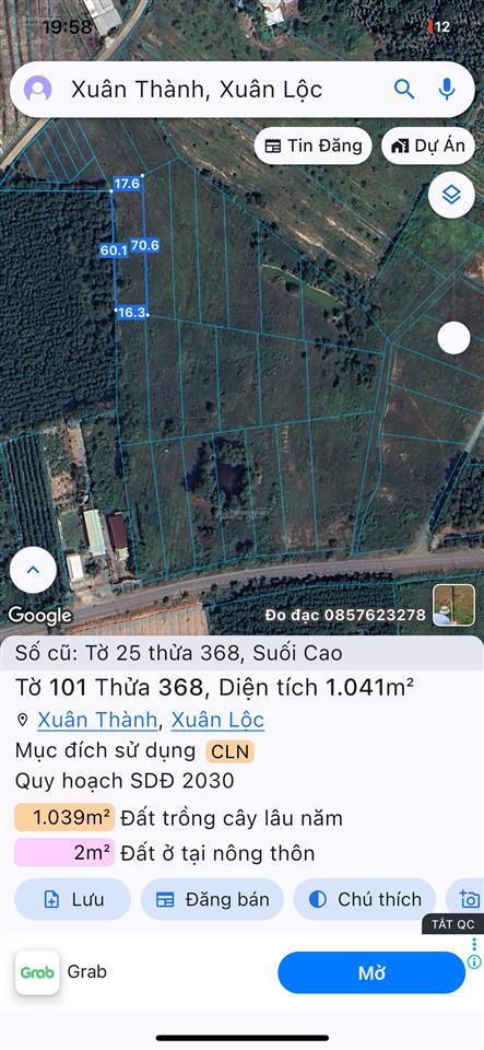 Bán đất tại xả xuân bắc, suối cao,suối cao, huyện xuân lộc, 350 triệu, 1041 m2, hàng hiếm đẹp