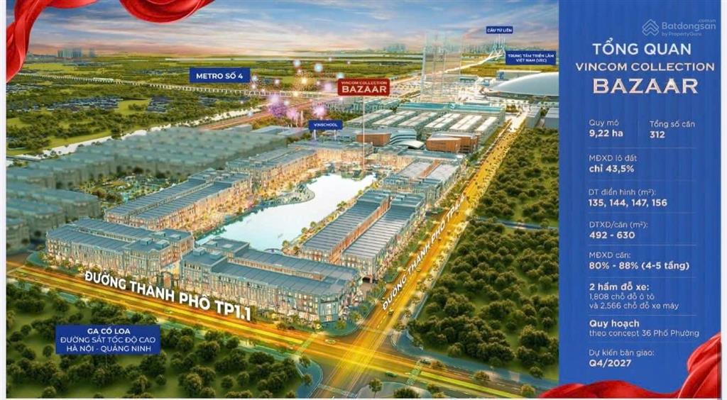 Shophouse "hoa hậu" kinh doanh đắc lợi tại vincom bazaar  view hồ trực diện  36 phố phường
