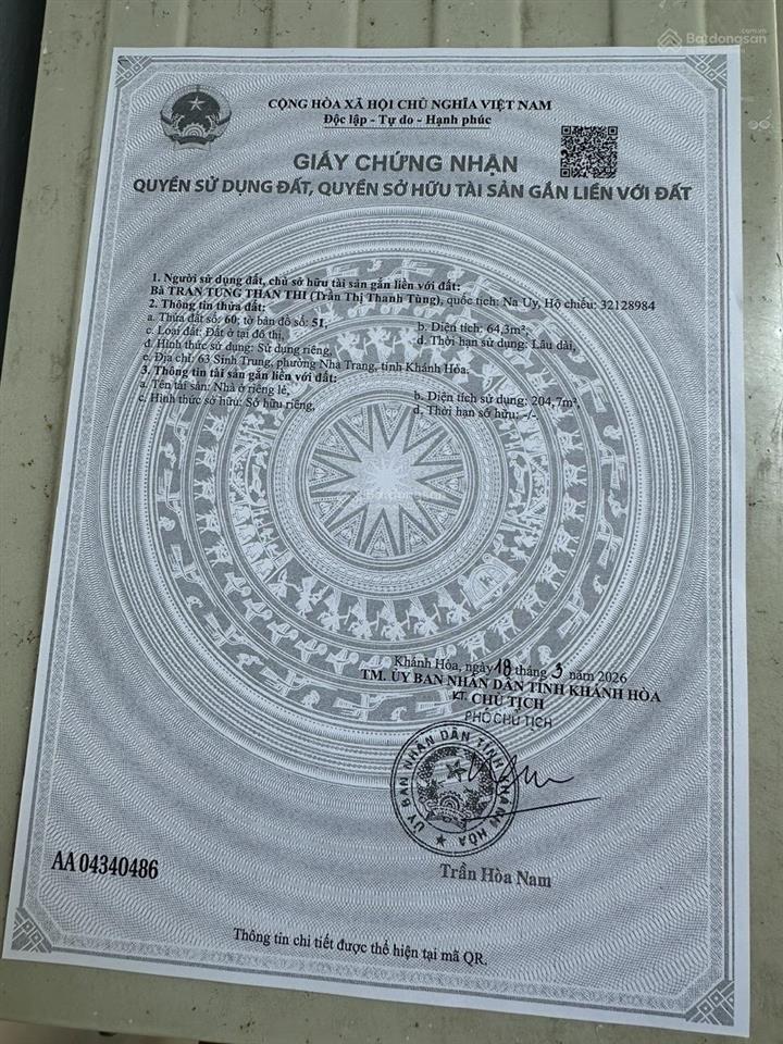 Bán nhà phố trung tâm nha trang, mặt tiền sầm uất gần chợ đầm, 13,2 tỷ thương lượng! hot!