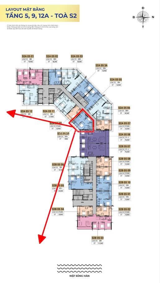Duy nhất  cần bán gấp căn hộ 59m2 sun symphony, view sông hàn đà nẵng  sổ hồng lâu dài