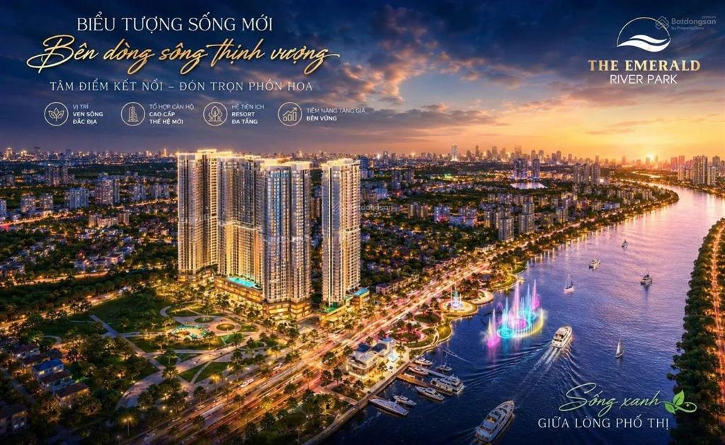 Chính thức nhận booking căn hộ bến du thuyền the emerald river park  49tr/m vuông  mở bán đợt 1