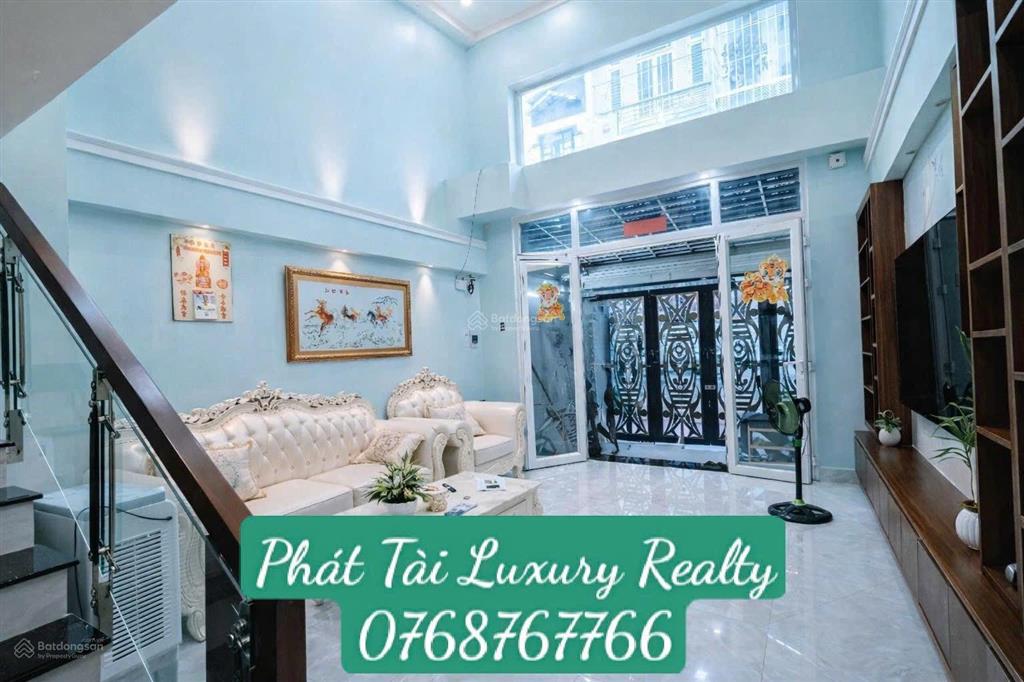 Nhà đẹp 4 tầng 82m2 3pn hẻm xe hơi 5m  nội thất cao cấp  cách cầu phước long 300m  chỉ 7.9 tỷ tl