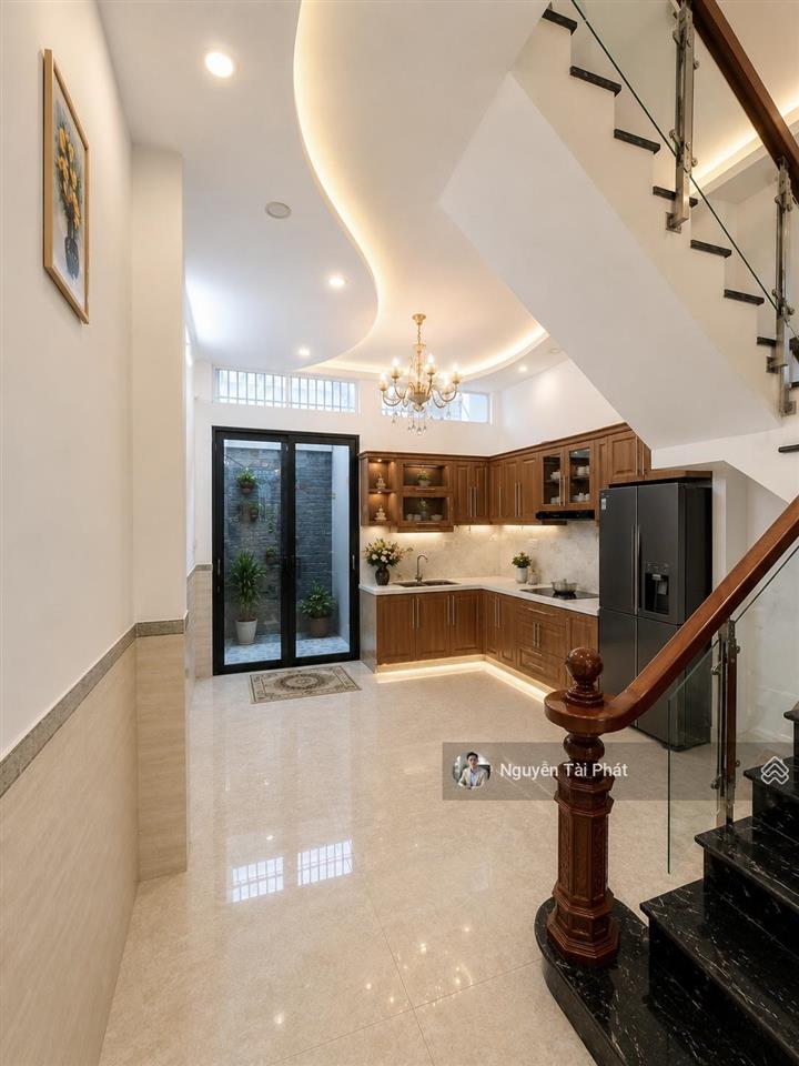 Nhà đẹp 4 tầng 63m2 4pn  đường nhựa 9m  nội thất xịn  cách cầu phú mỹ 2 chỉ 1km  nhỉnh 12 tỷ tl