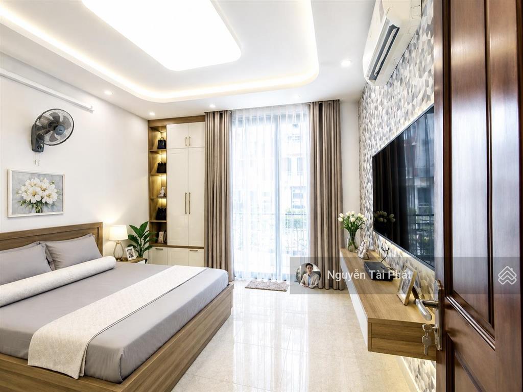 Nhà đẹp 4 tầng 63m2 4pn  đường nhựa 9m  nội thất xịn  cách cầu phú mỹ 2 chỉ 1km  nhỉnh 12 tỷ tl
